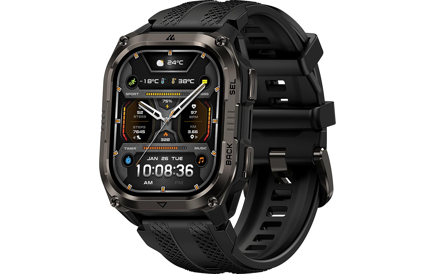 Kospet Pulse 2 GPS – Polymer Schwarz, 50 m, für Android, iPhone