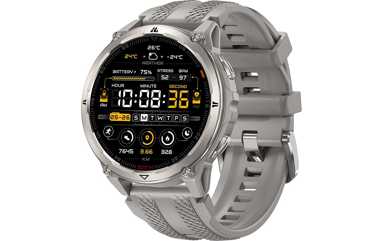 Kospet Orb 2 51 mm GPS – Polymer Silber, 50 m, für Android, iOS