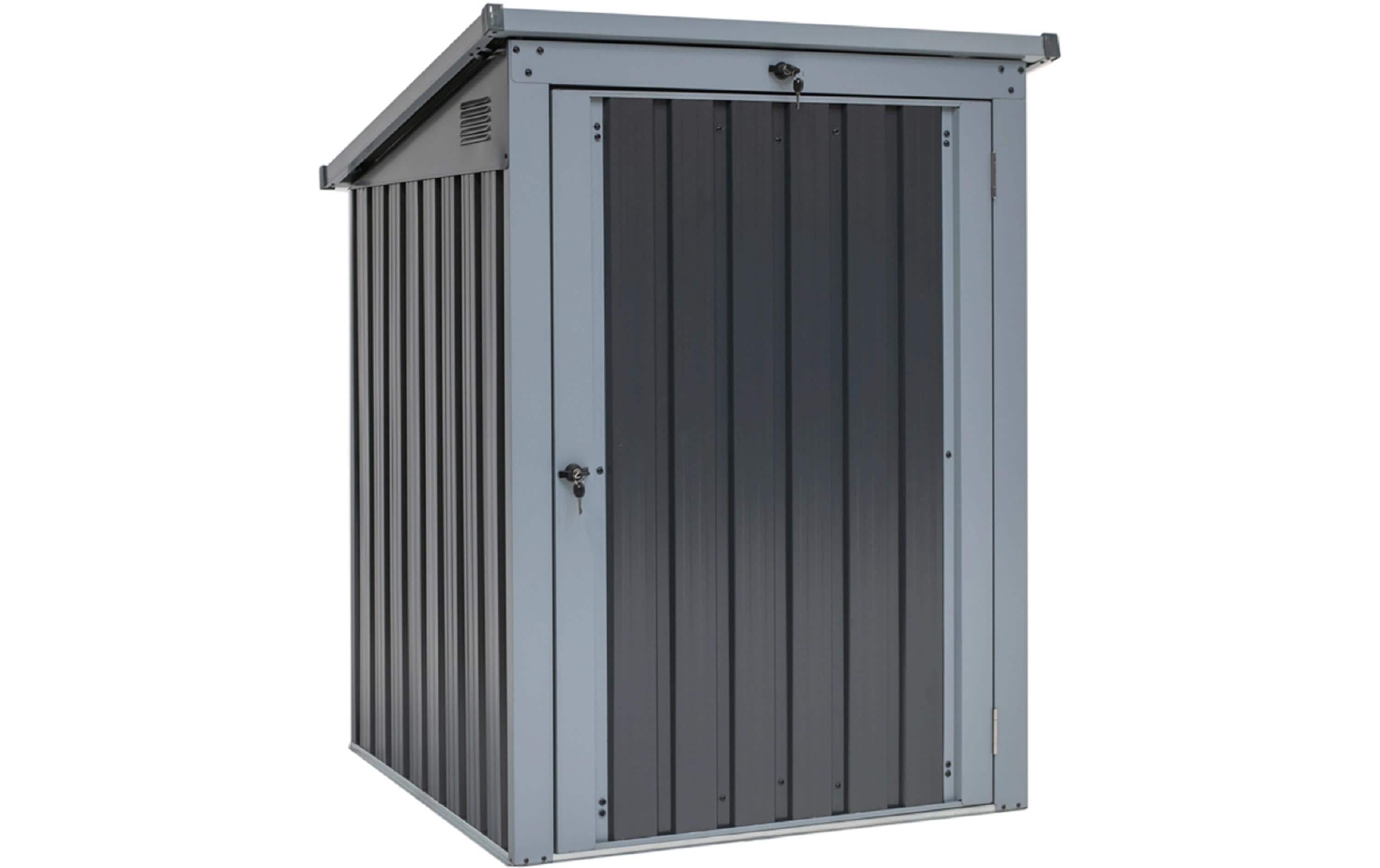 Westmann Mülltonnenbox 240 l – Stahl – Anthrazit – Witterungsbeständig, Kratzfest – 1040 × 1340 × 1010 mm
