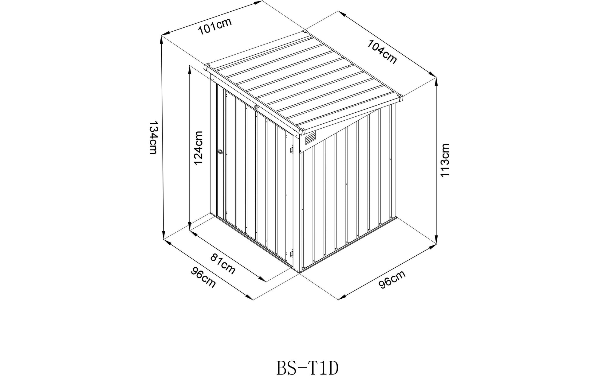 Westmann Mülltonnenbox 240 l – Stahl – Anthrazit – Witterungsbeständig, Kratzfest – 1040 × 1340 × 1010 mm