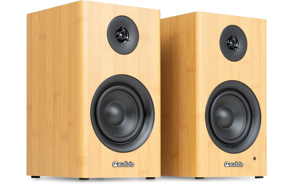 Audizio BS15-BMB – Aktivlautsprecher – 60 W, Bambus, Braun