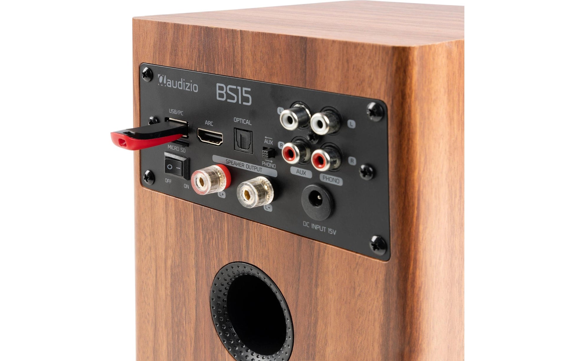 Audizio BS15-WLN – Aktivlautsprecher (Paar) – 60 W, 4" Tieftöner, Braun
