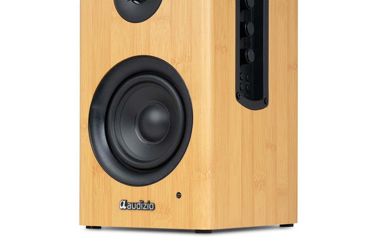 Audizio BS15-BMB – Aktivlautsprecher – 60 W, Bambus, Braun