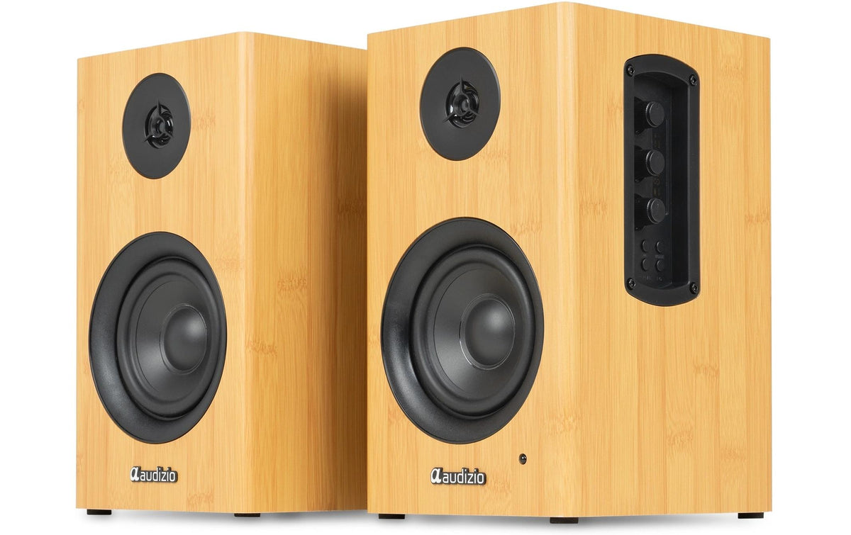 Audizio BS15-BMB – Aktivlautsprecher – 60 W, Bambus, Braun