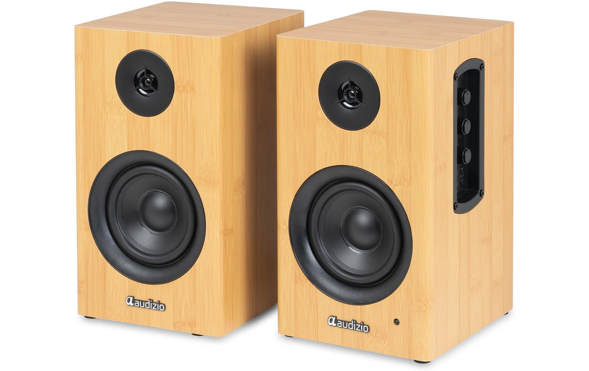Audizio BS15-BMB – Aktivlautsprecher – 60 W, Bambus, Braun