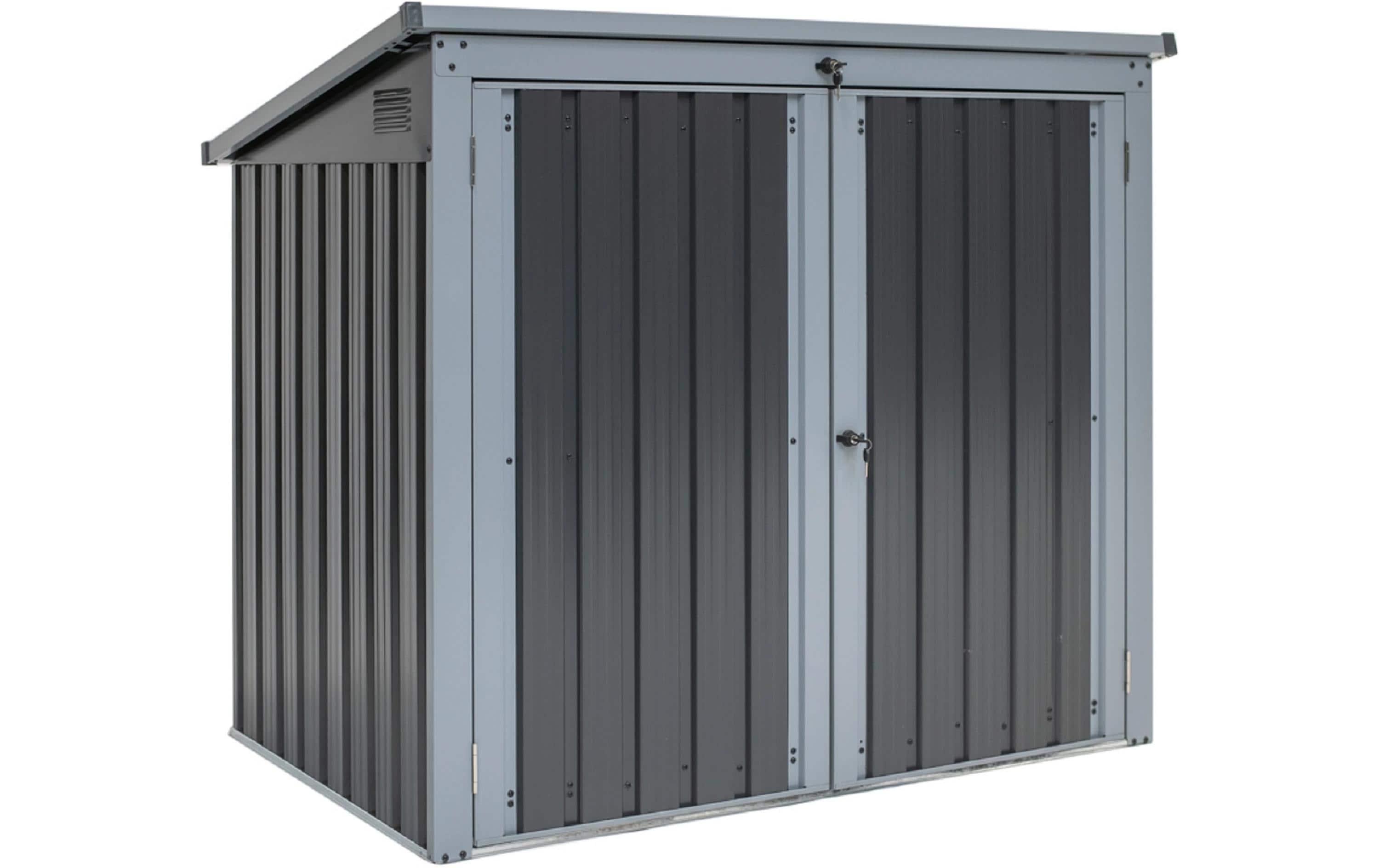 Westmann Recyclingbox – 480 l – Stahl, Rechteckig – 2-fach – Anthrazit – Witterungsbeständig