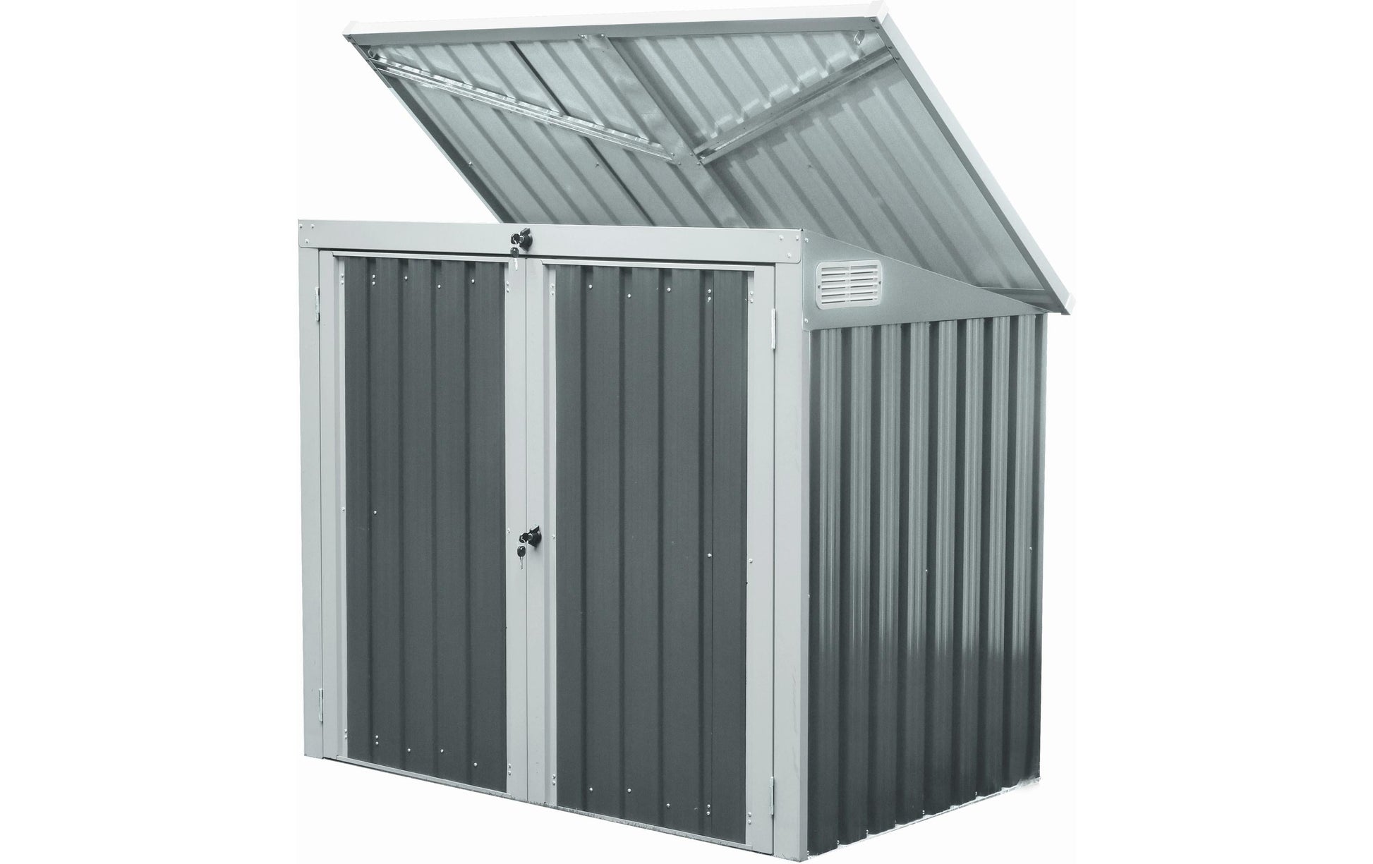 Westmann Recyclingbox – 480 l – Stahl, Rechteckig – 2-fach – Anthrazit – Witterungsbeständig