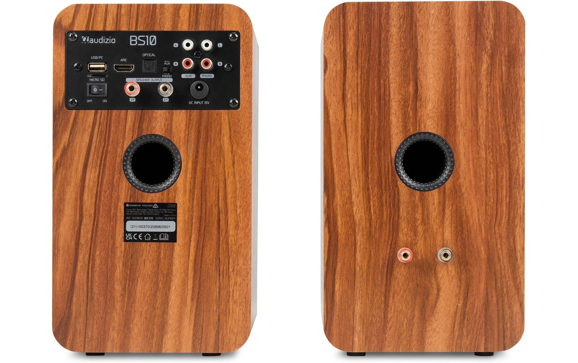 Audizio BS10-WD – Aktivlautsprecher (Paar) – 80 W, Braun