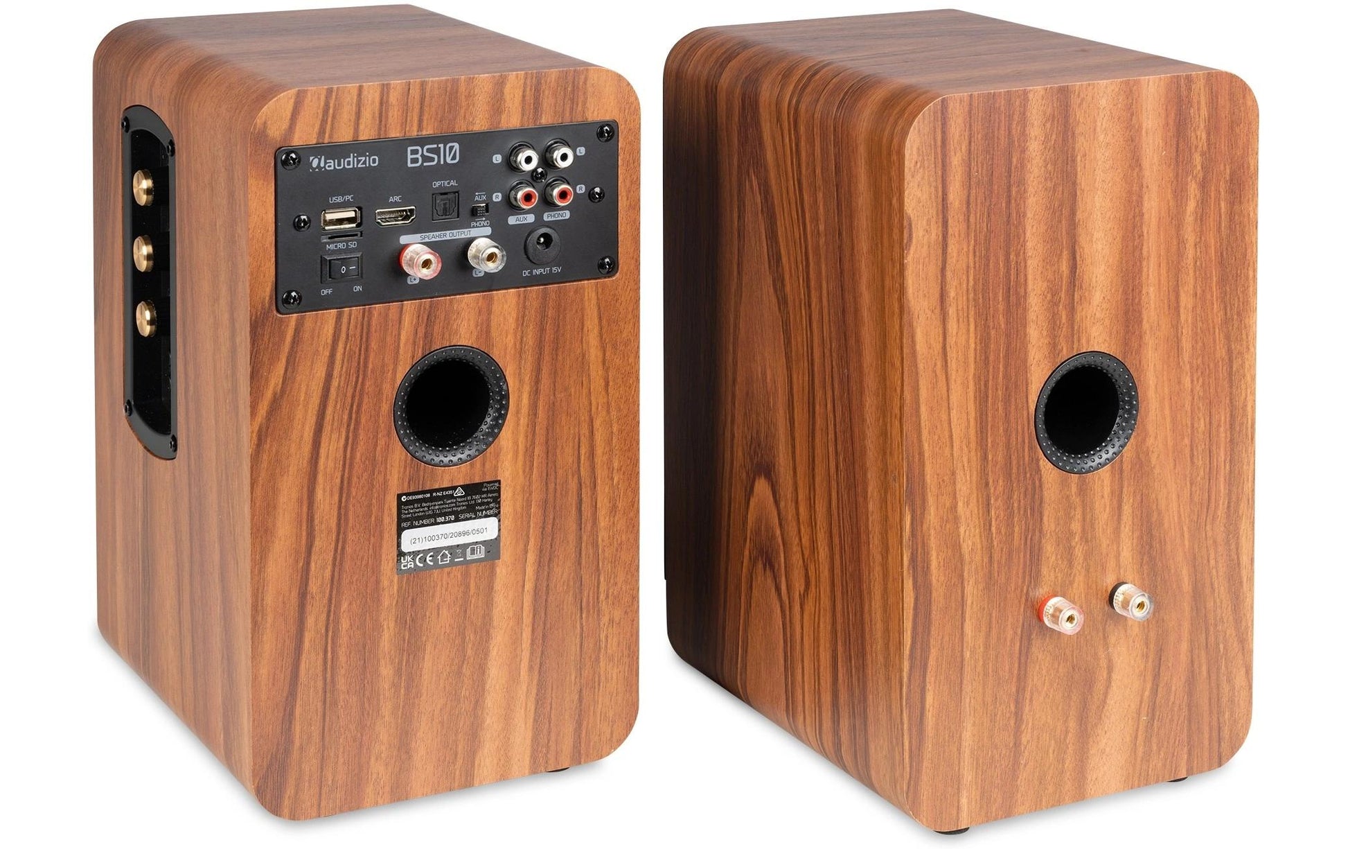 Audizio BS10-WD – Aktivlautsprecher (Paar) – 80 W, Braun