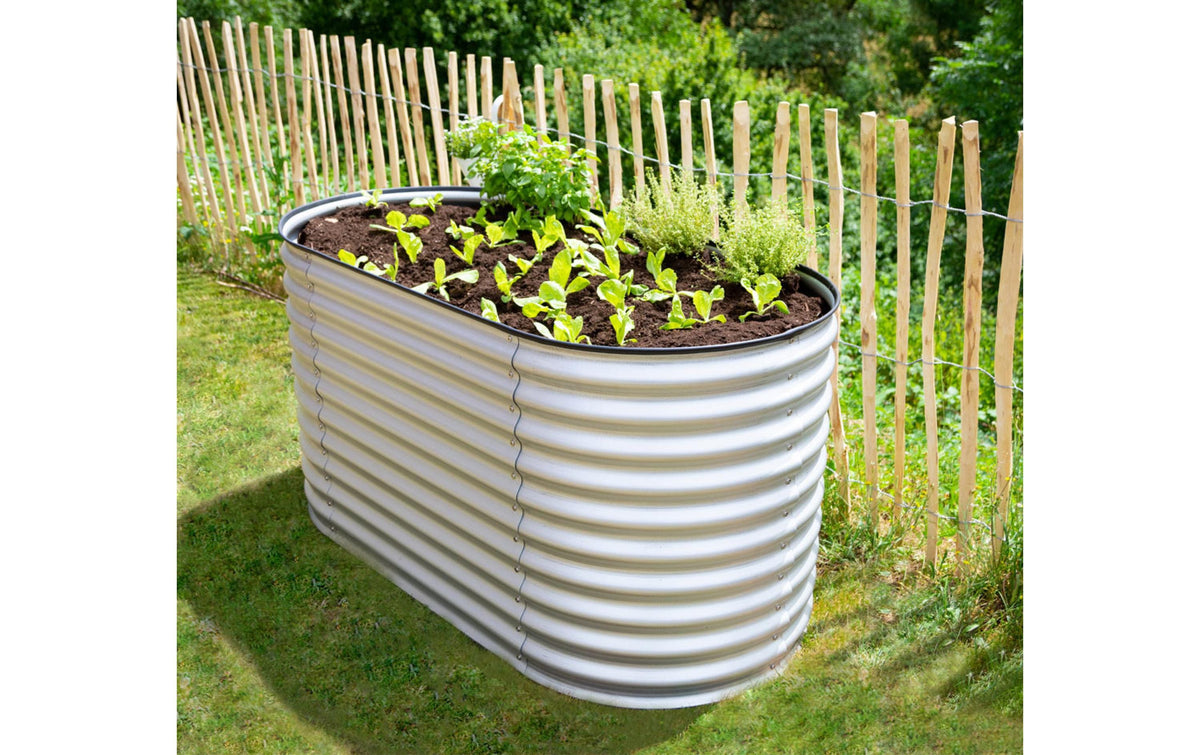 Westmann Grow Faster Hochbeet – 160 × 82 × 80 cm – Metall, silber