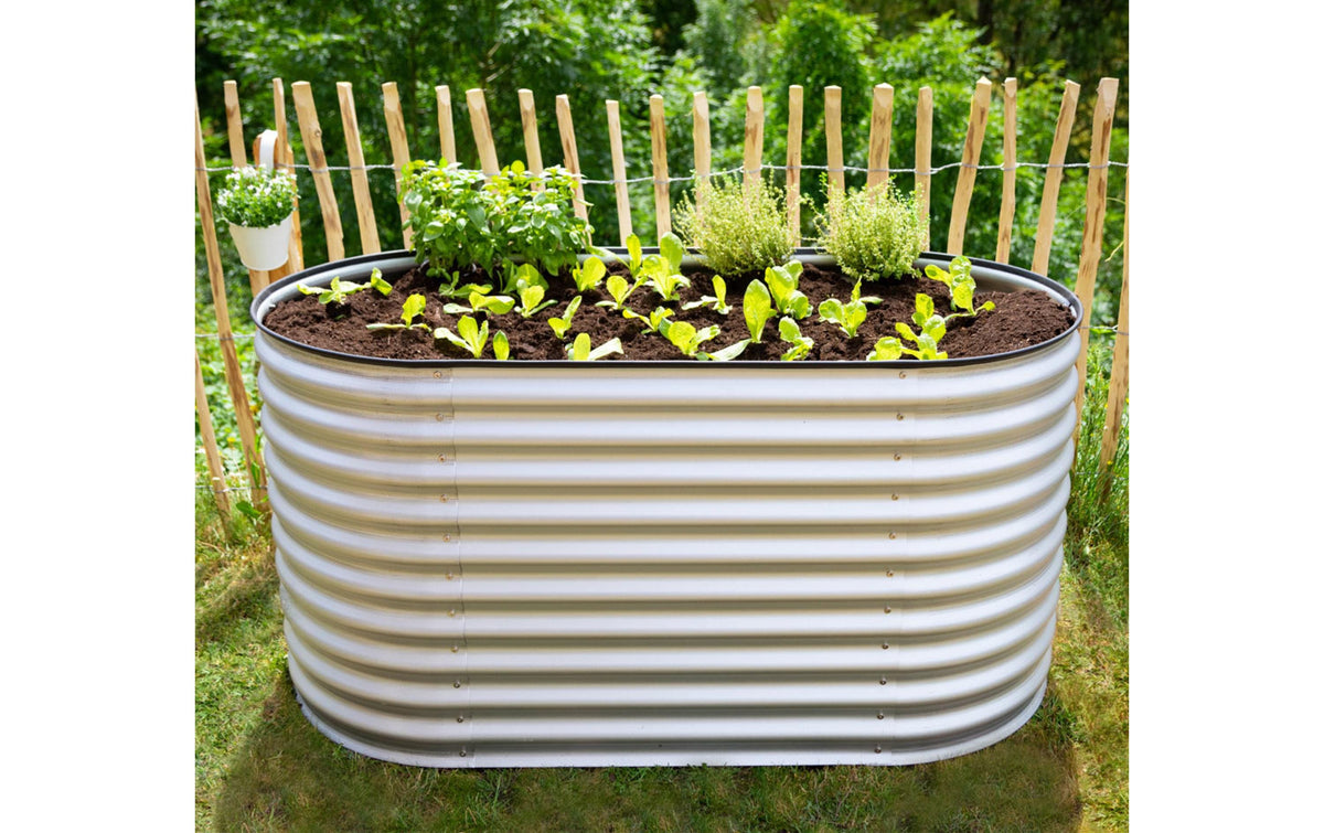 Westmann Grow Faster Hochbeet – 160 × 82 × 80 cm – Metall, silber