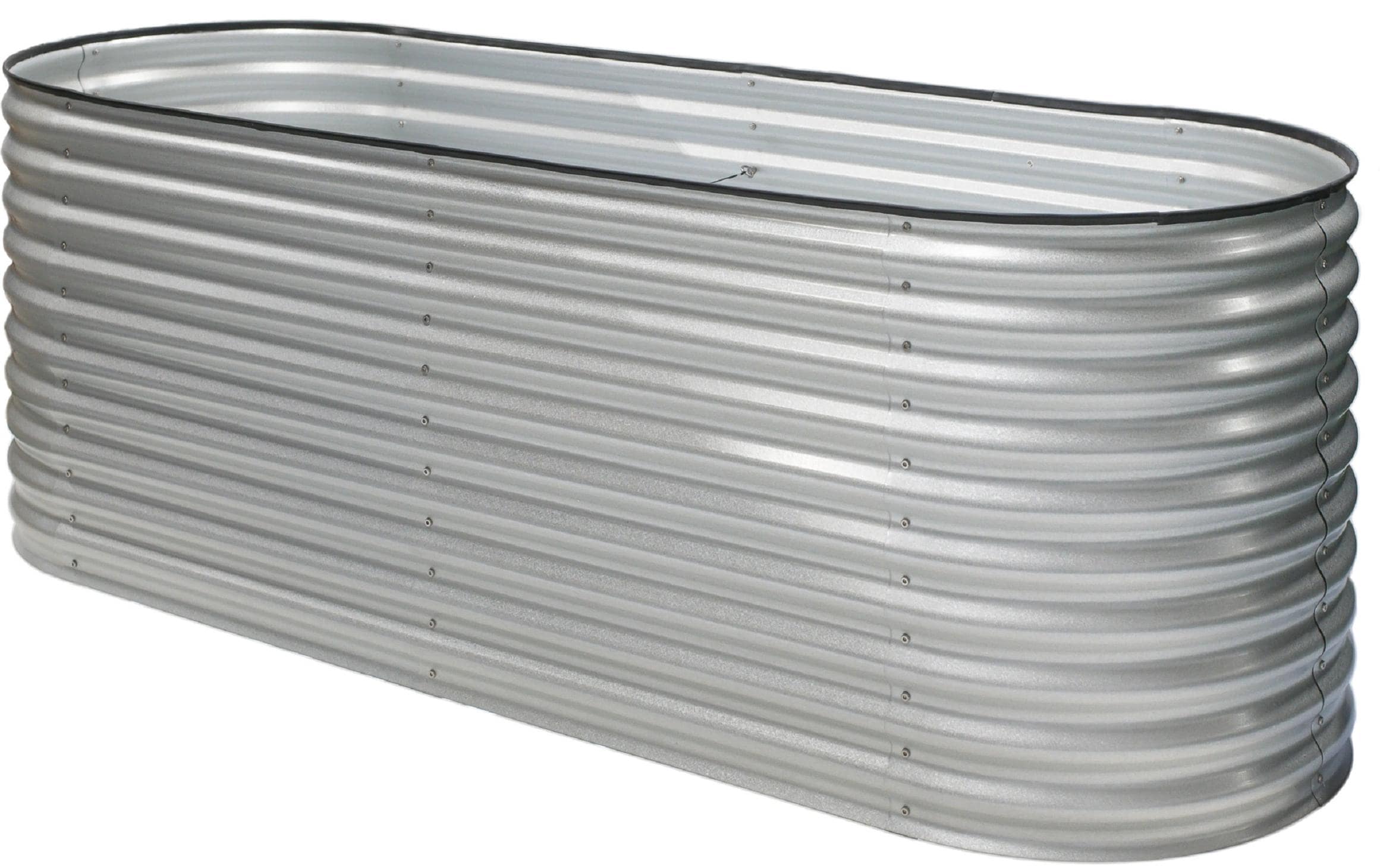 Westmann Grow Faster Hochbeet – 240 × 82 × 80 cm – Kautschuk & Stahl, Silber