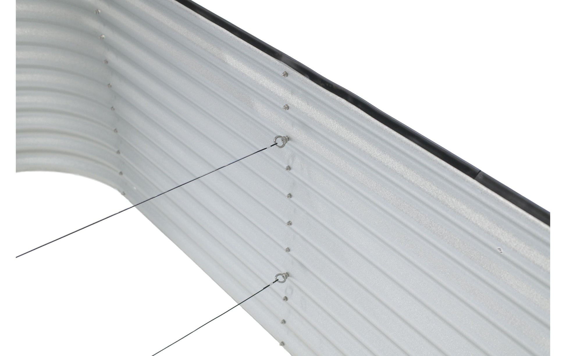 Westmann Grow Faster Hochbeet – 240 × 82 × 80 cm – Kautschuk & Stahl, Silber