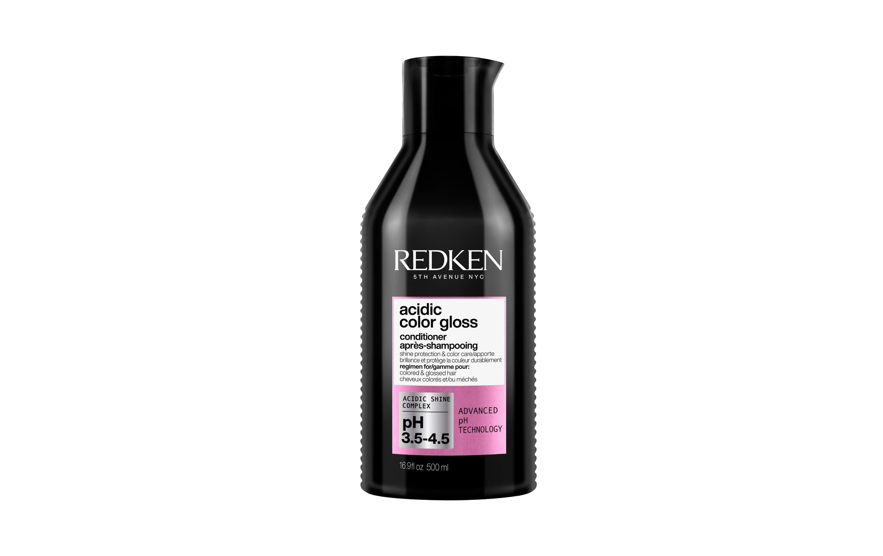 Redken Conditioner Acidic Color Gloss – für coloriertes Haar, Farbschutz – 500 ml, Zitrone