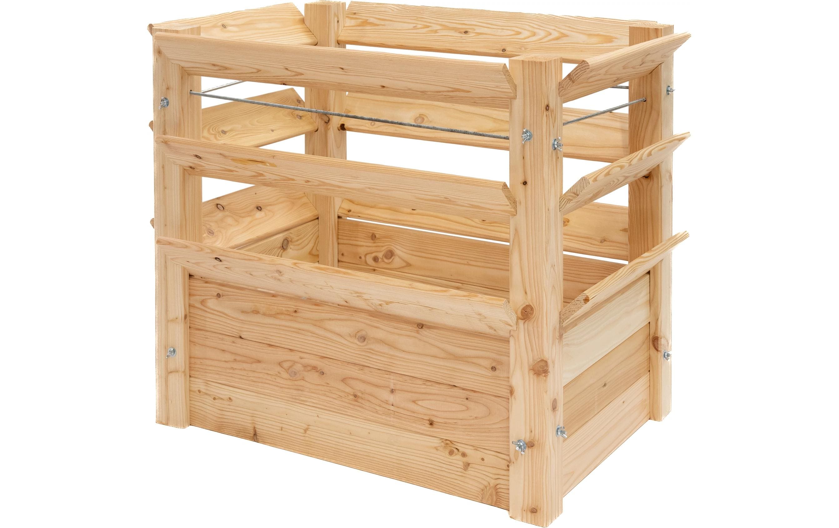 Westmann Premium XL Hochbeet 350 l – Holz (Lärche) – beige/braun – 660 × 730 × 910 mm
