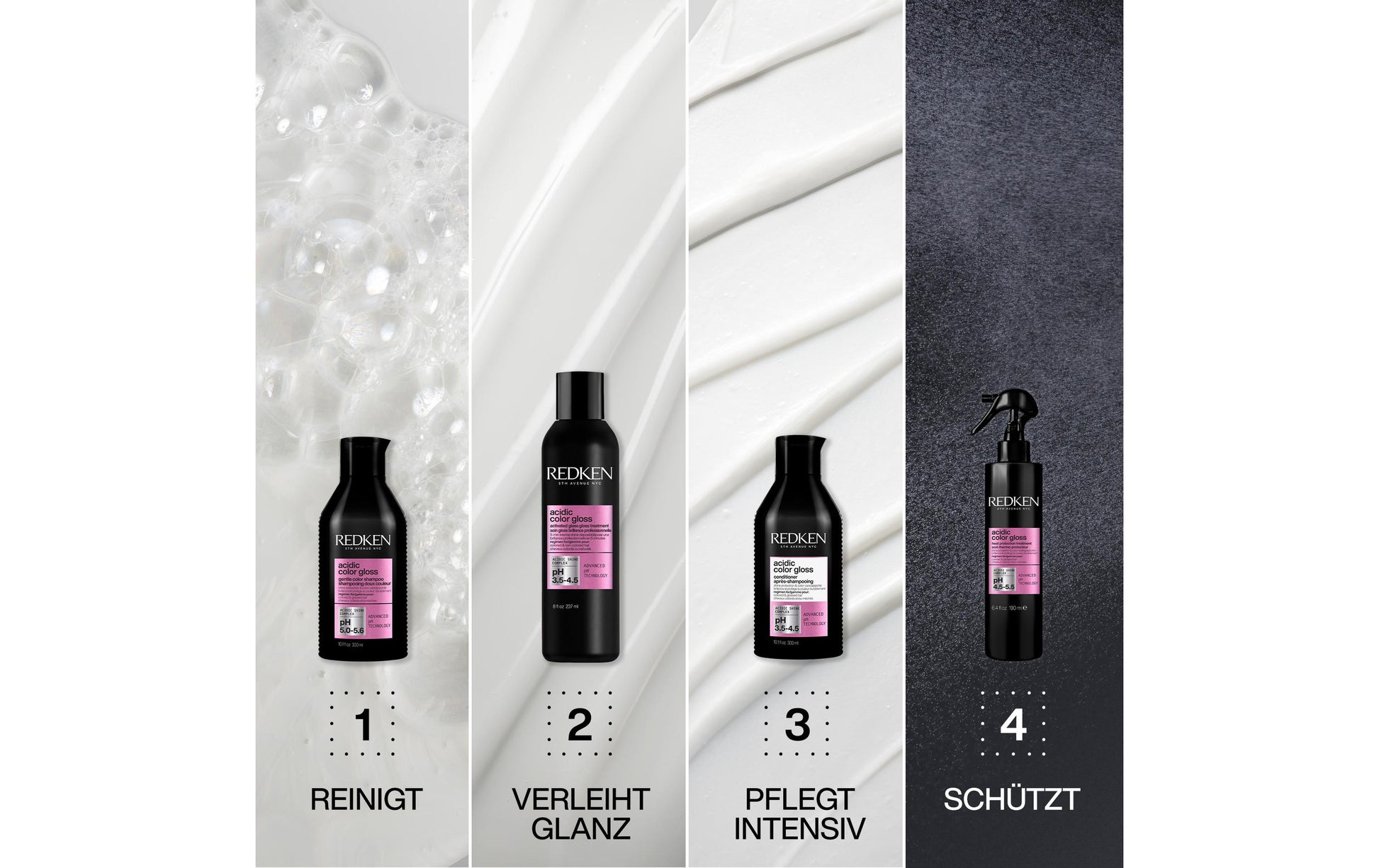 Redken Shampoo Acidic Color Gloss – Farbschutz, Glanz – 500 ml