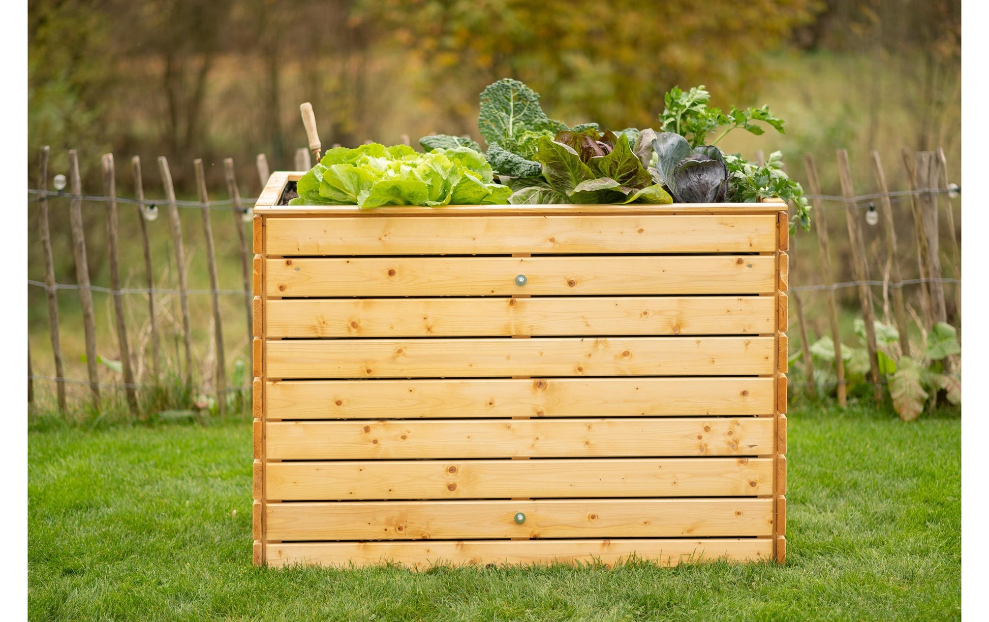 Westmann Asket L Hochbeet – 70 × 130 × 90 cm – Fichte, braun – für Aussen
