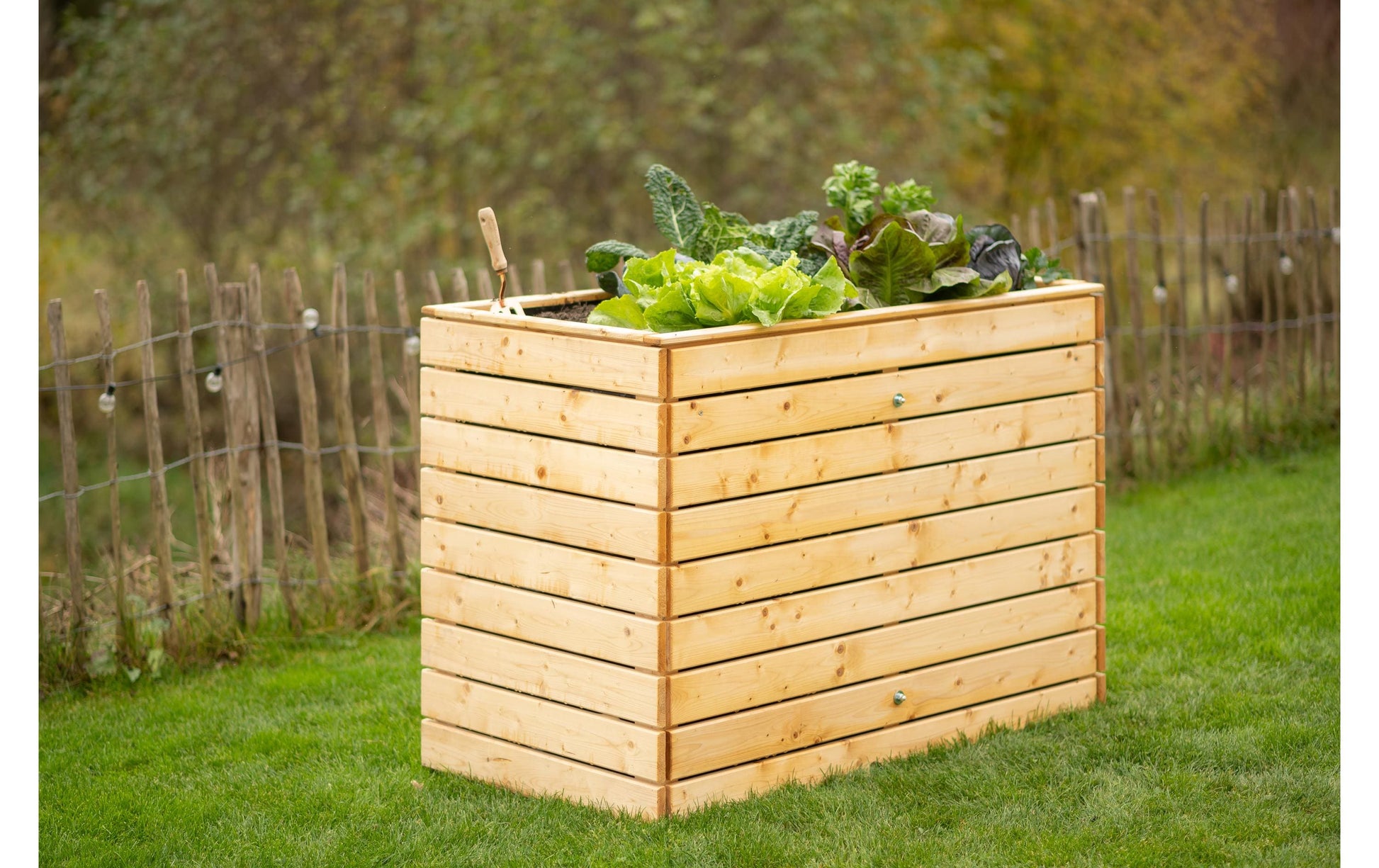 Westmann Asket L Hochbeet – 70 × 130 × 90 cm – Fichte, braun – für Aussen