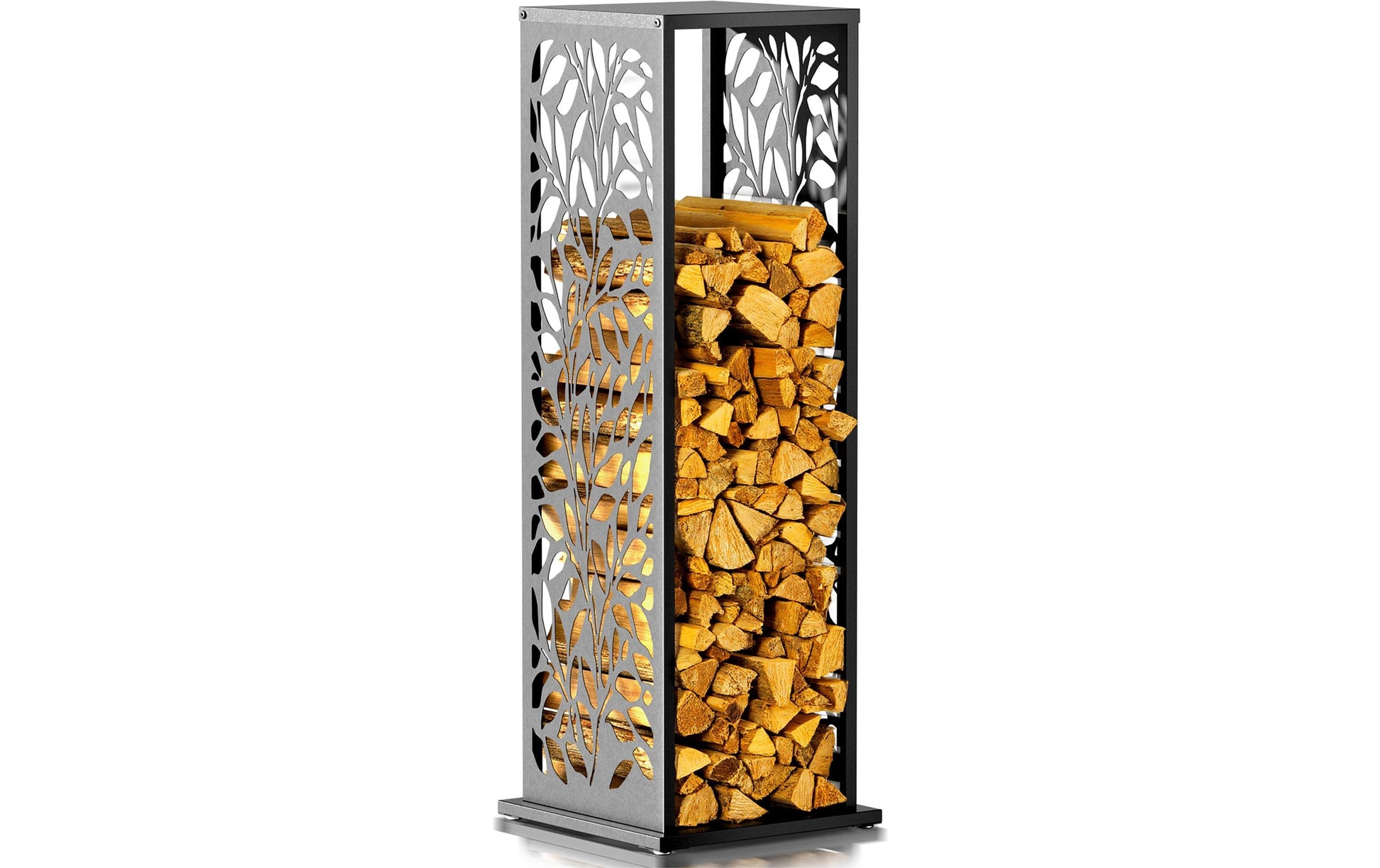 Westmann Luma Flow Kaminholzregal – Stahl – Anthrazit – 375 × 1120 × 375 mm