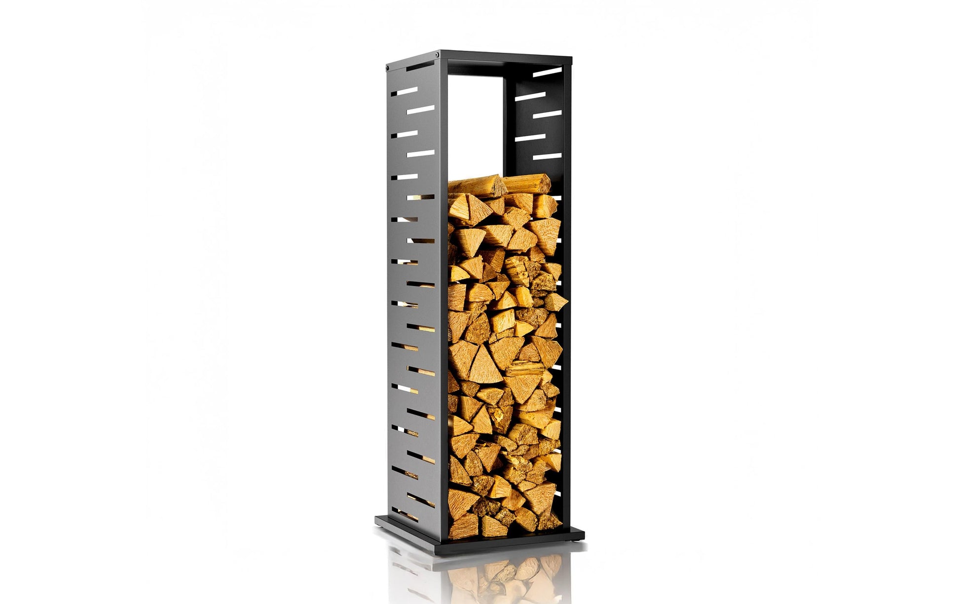 Westmann Luma Grid Kaminholzregal – Stahl – Anthrazit – 380 × 1120 × 380 mm