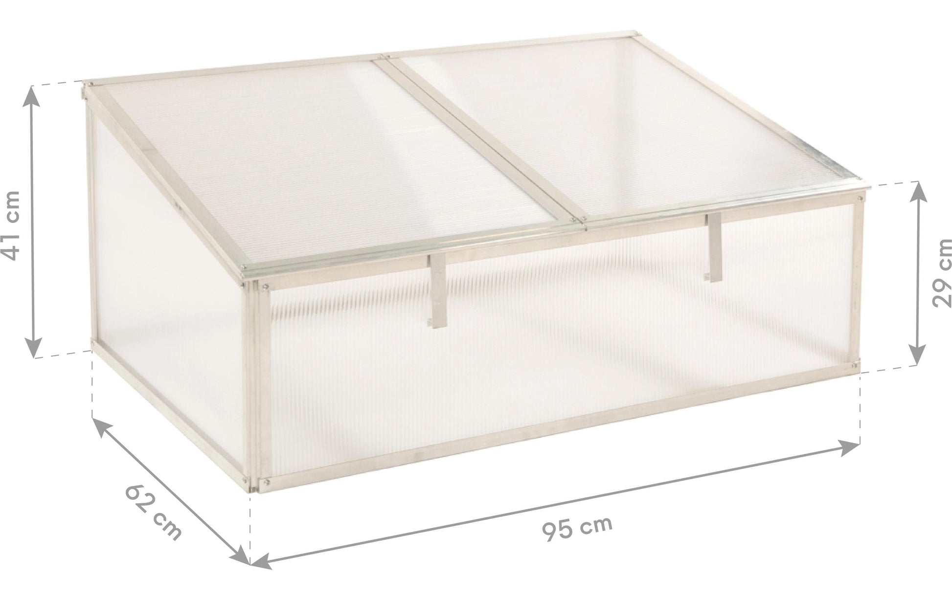 Westmann Genus 100 Frühbeetaufsatz – 62 × 95 × 41 cm