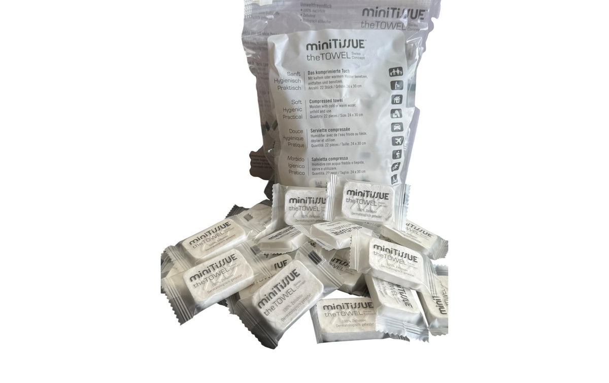 Minitissue Falthandtücher – Pack mit 22 Stück