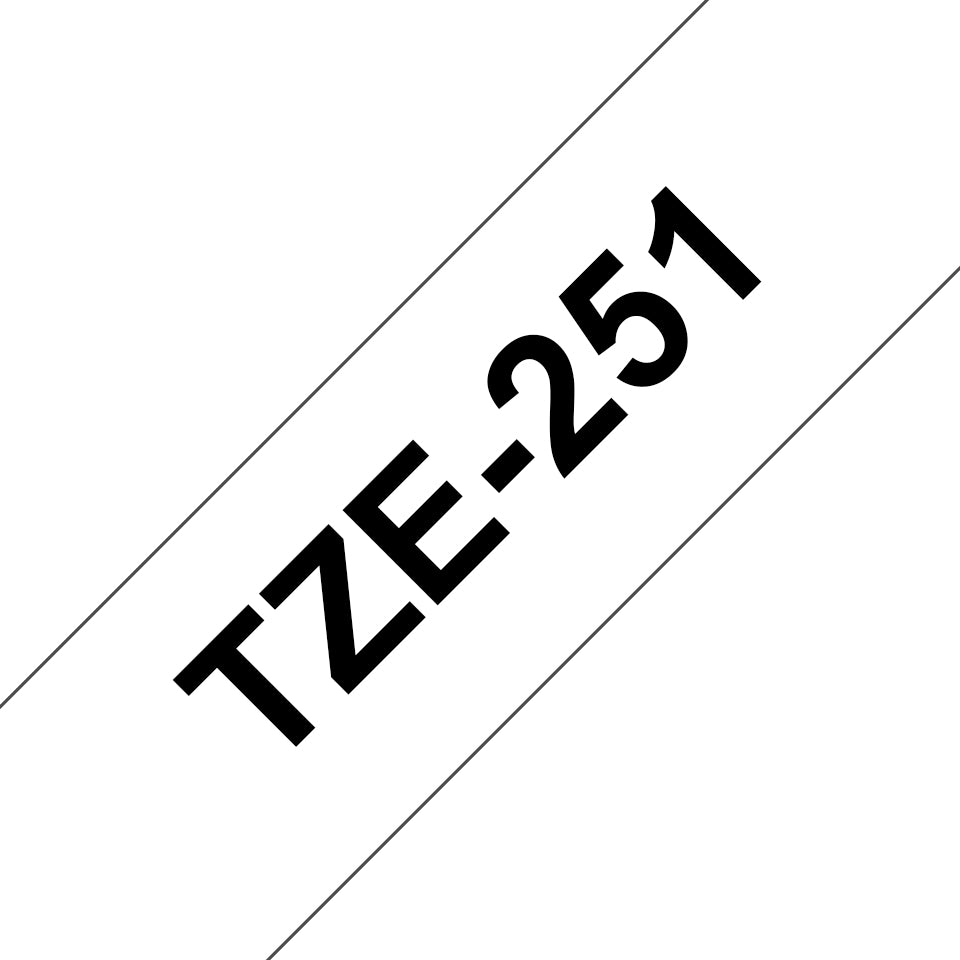 Brother Schriftband – 24 mm × 8 m, weiss, schwarz