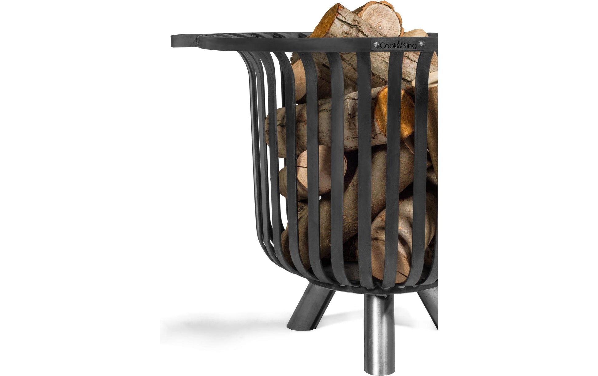 Cook king CookKing Feuerkorb – Ø 60 cm × 52,1 cm – Stahl, Schwarz