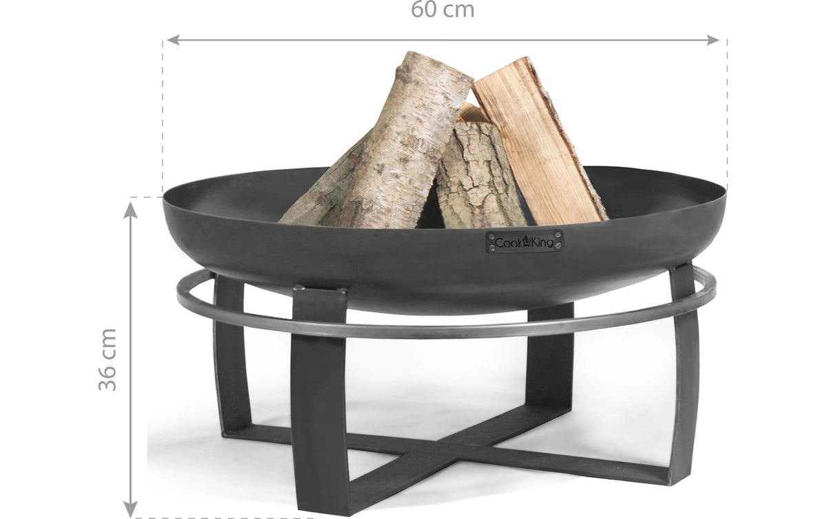 Cook king CookKing Feuerschale – Ø 60 × 36 cm – Stahl, schwarz