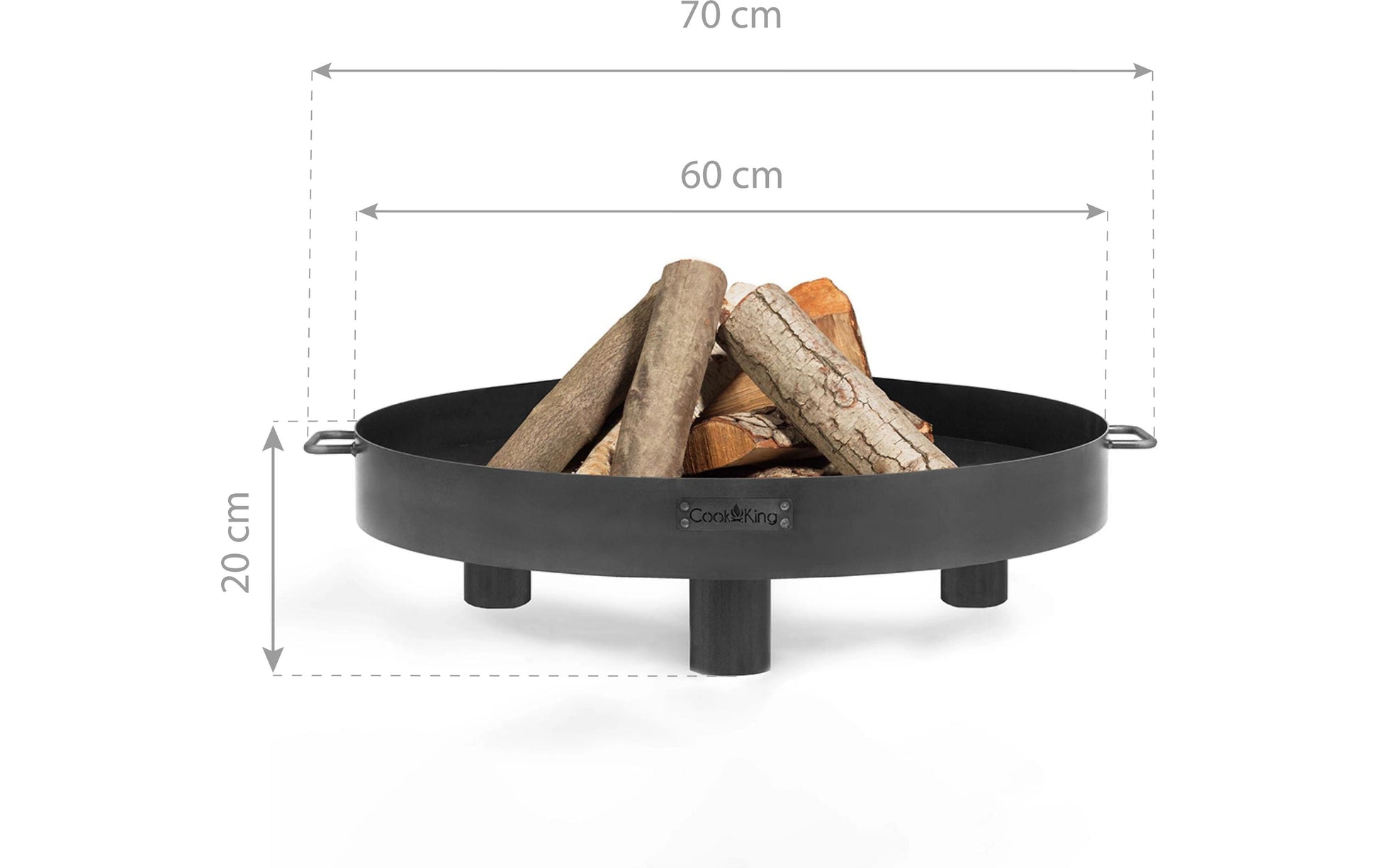 Cook king CookKing Tunis 60 Feuerschale – Ø 60 × 20 cm – Stahl