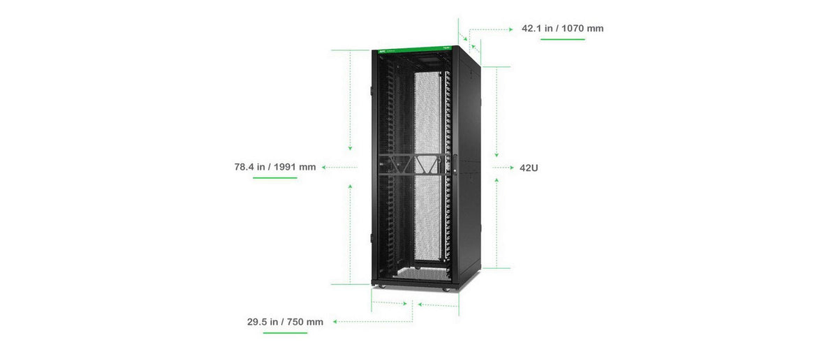 APC NetShelter SX – 19" Netzwerkschrank 52U, Weiss