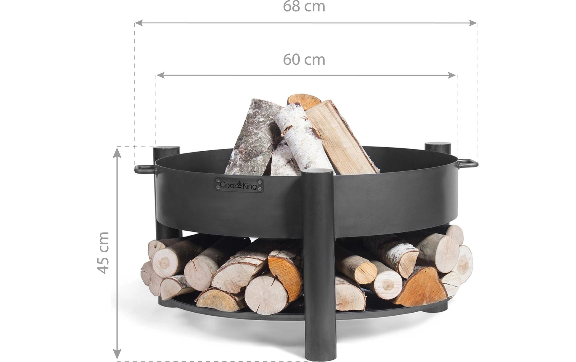 Cook king CookKing Montana Feuerschale – Ø 60 × 45 cm – Stahl