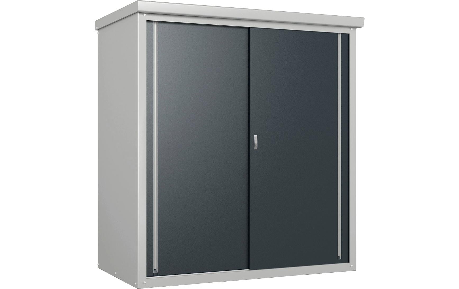 Trimetals Guardian D63 – Geräteschrank, 2 Tablare, 1760 × 980 × 1865 mm, Anthrazit, Aluminium/Stahl