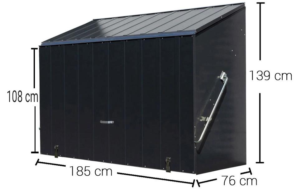 Trimetals Sesame – Geräteschrank, 1850 × 760 × 1390 mm, anthrazit, Stahl, PVC