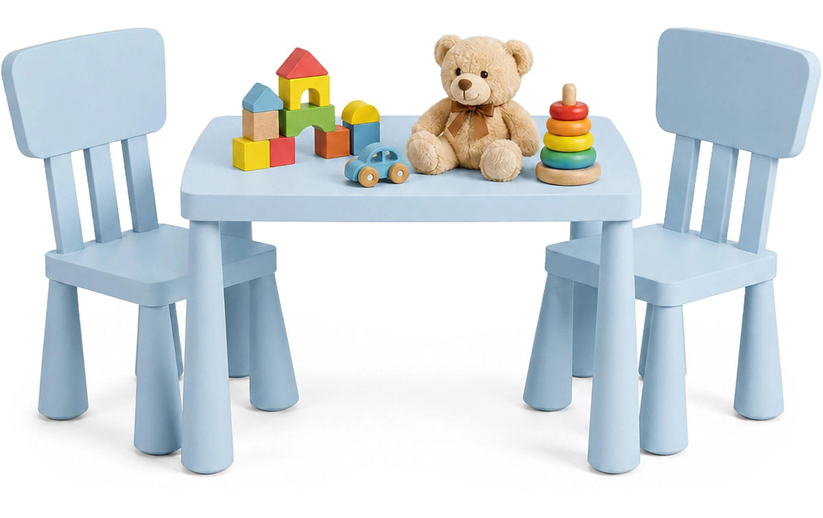 Relaxdays Kinderstuhl – 77 × 55 × 48 cm – Kunststoff – Blau