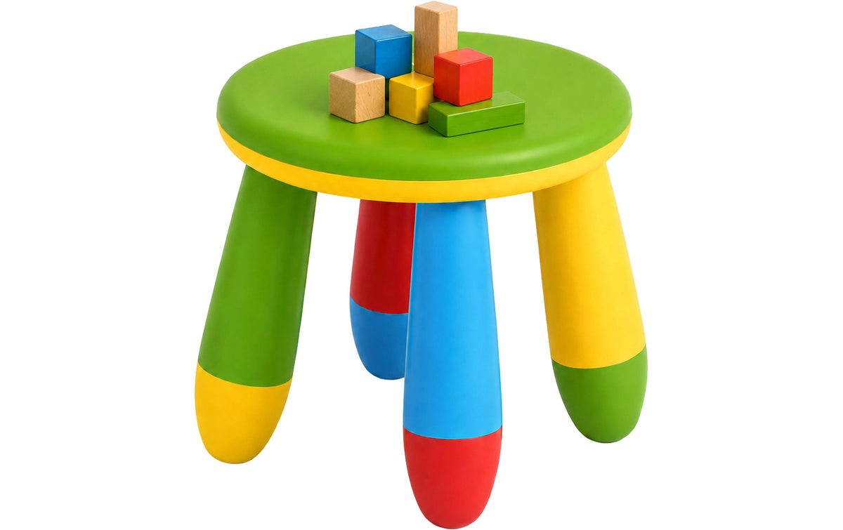 Relaxdays Kinderstuhl – 28 × 28 × 26 cm – Kunststoff – Mehrfarbig