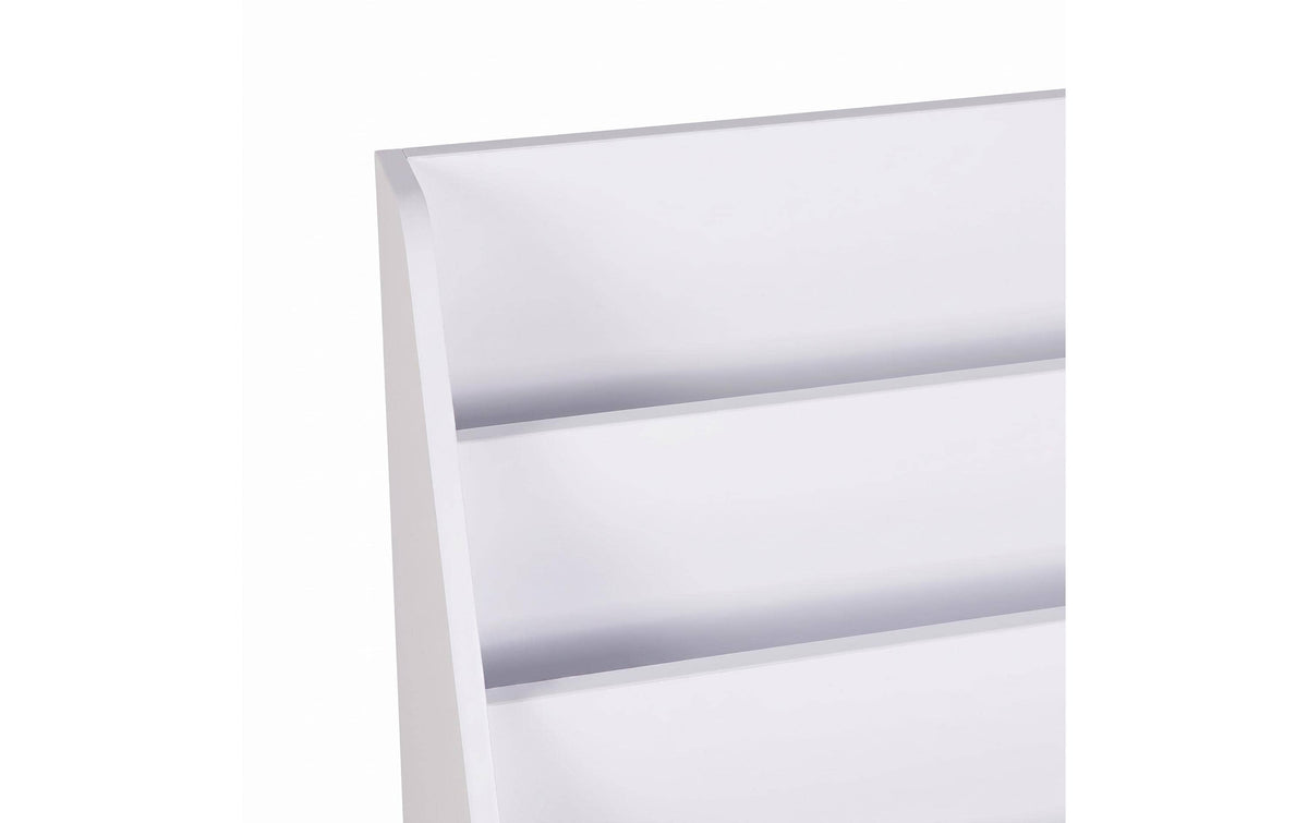 Relaxdays Bücherregal – 4 Böden – 60 × 30 × 80 cm – Hellbraun/Weiss – Kiefernholz/MDF