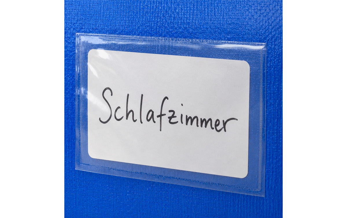 Relaxdays Aufbewahrungsbox 100 l – Kunststoff – Blau/Transparent – 700 × 420 × 350 mm – 4 Stück