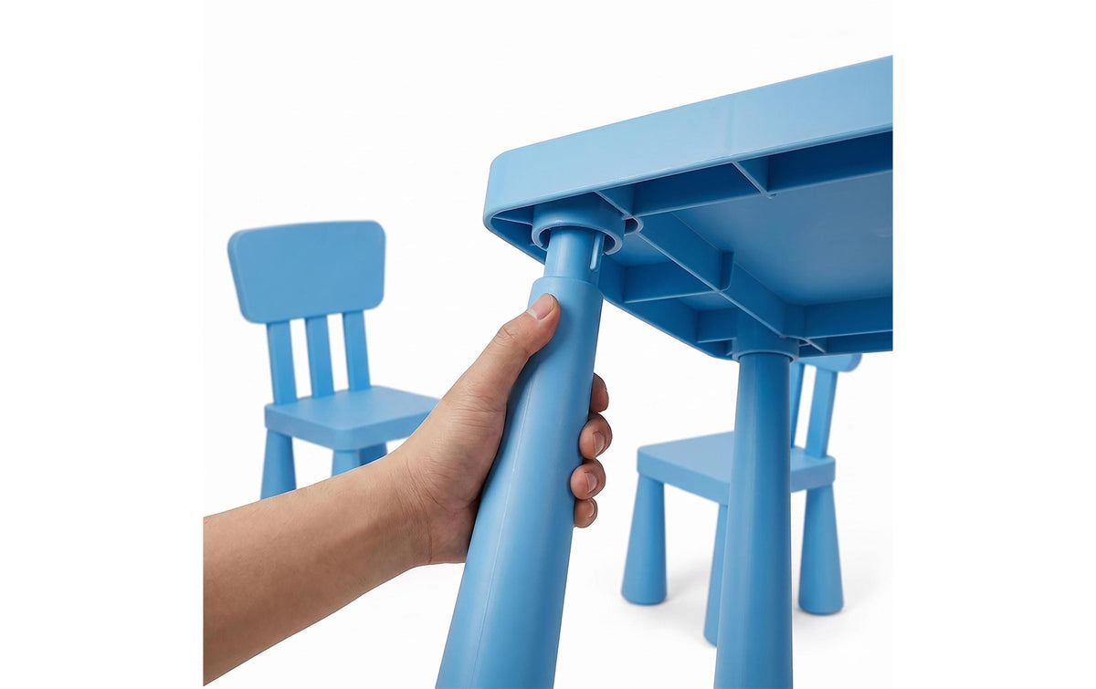 Relaxdays Kinderstuhl – 77 × 55 × 48 cm – Kunststoff – Blau