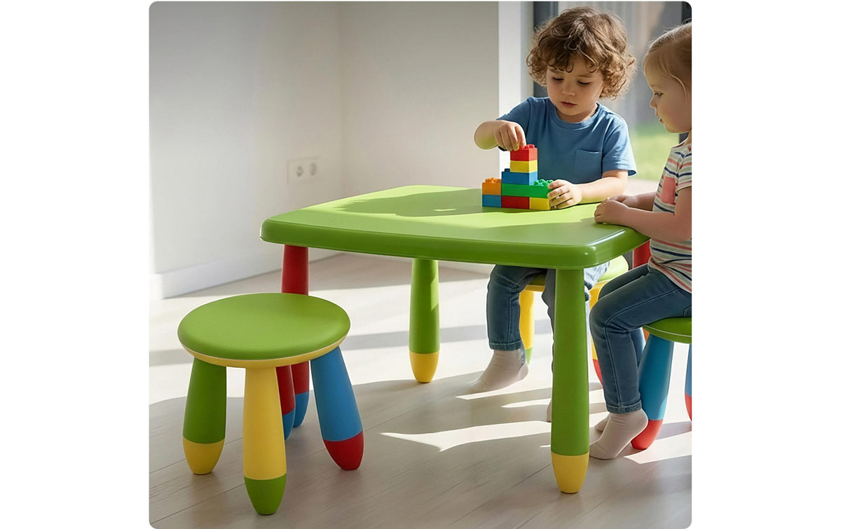 Relaxdays Kinderstuhl – 28 × 28 × 26 cm – Kunststoff – Mehrfarbig