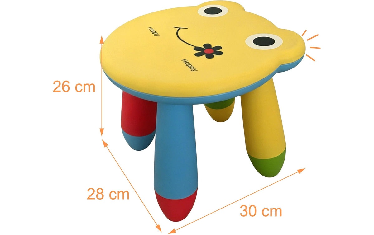 Relaxdays Frosch Kinderstuhl – 28 × 30 × 26 cm – Kunststoff – Mehrfarbig