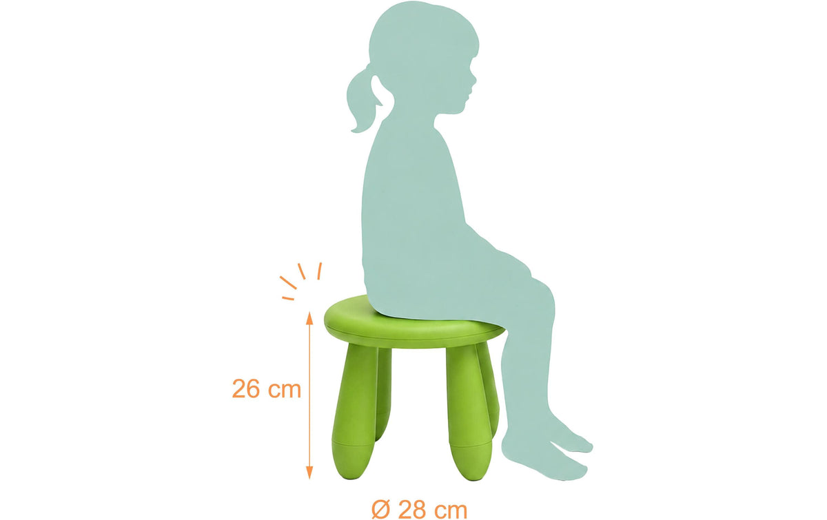Relaxdays Kinderstuhl – 28 × 28 × 26 cm – Kunststoff – Grün