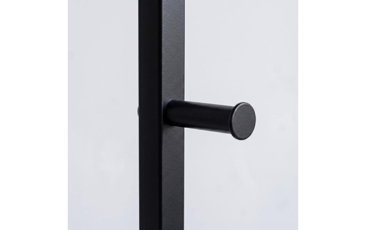 Relaxdays Garderobenständer – Eisen/MDF – Braun/Schwarz – 1810 mm