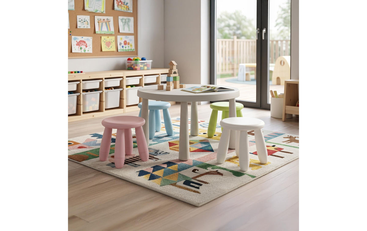 Relaxdays Trittschemel – Kunststoff – Weiss