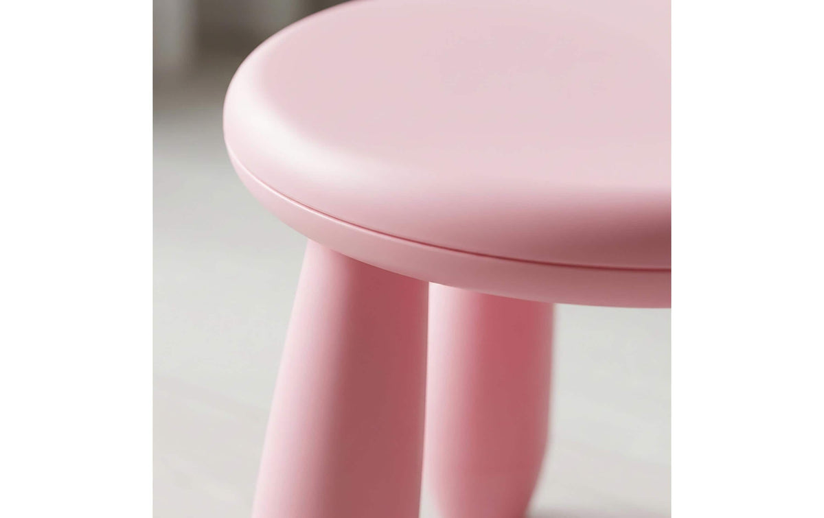 Relaxdays Hocker – B 28 × T 28 × H 26 cm – Kunststoff, Rosa – für Kinder