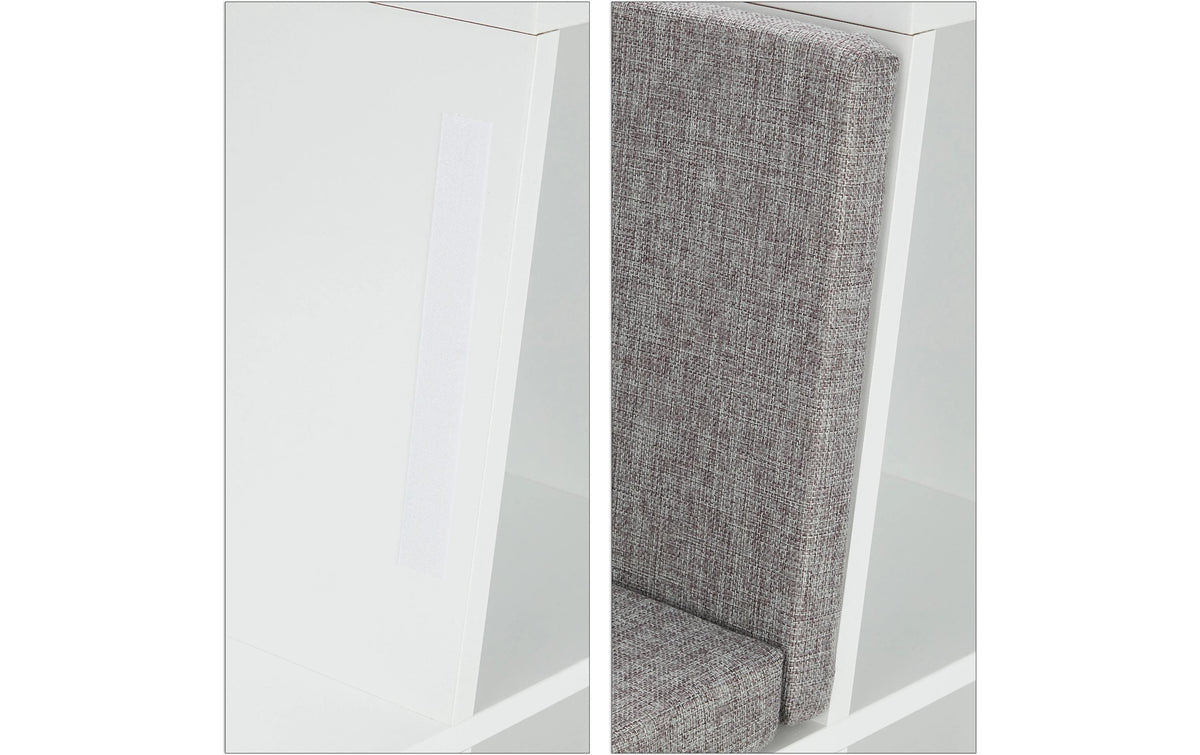 Relaxdays Freistehendes Büro-/Lagerregal – 6 Böden – 103 × 30 × 63 cm – Grau/Weiss