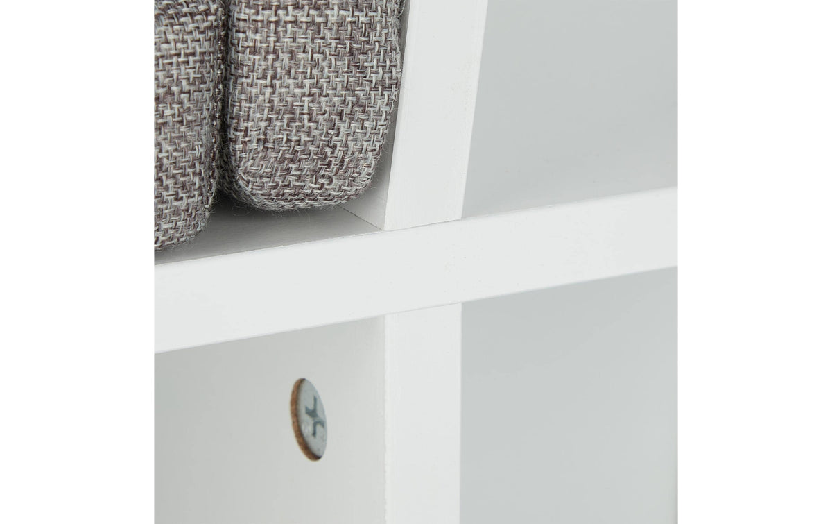 Relaxdays Freistehendes Büro-/Lagerregal – 6 Böden – 103 × 30 × 63 cm – Grau/Weiss