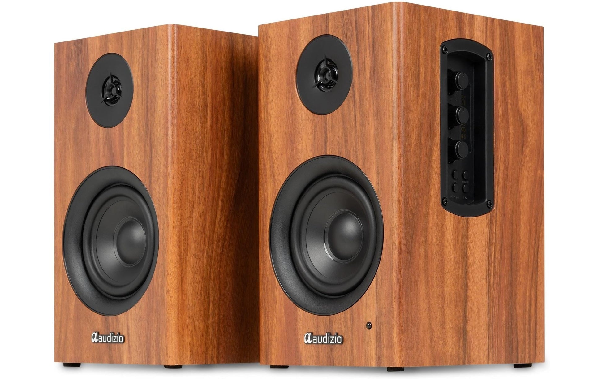 Audizio BS15-WLN – Aktivlautsprecher (Paar) – 60 W, 4" Tieftöner, Braun