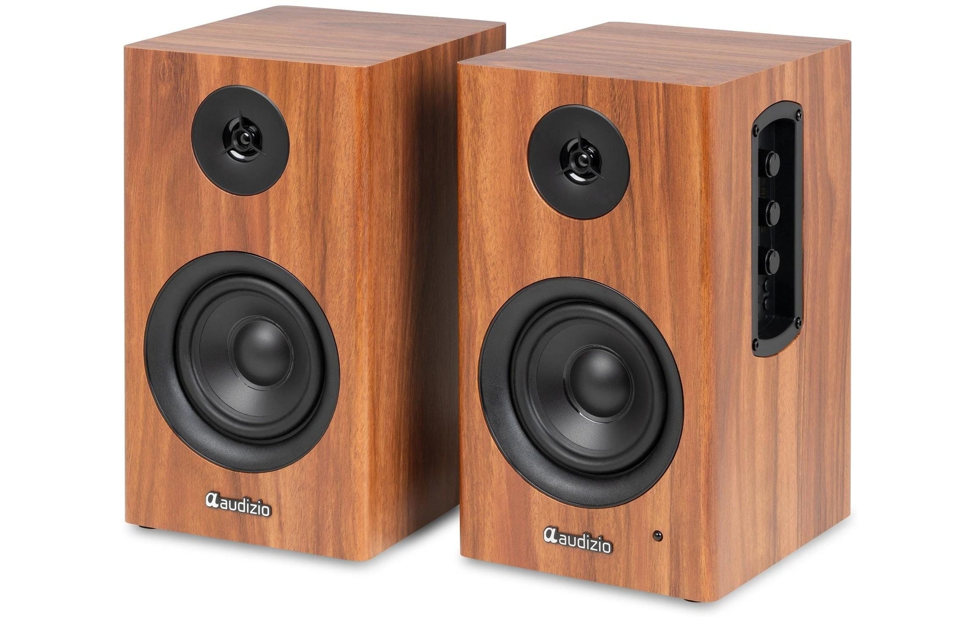 Audizio BS15-WLN – Aktivlautsprecher (Paar) – 60 W, 4" Tieftöner, Braun