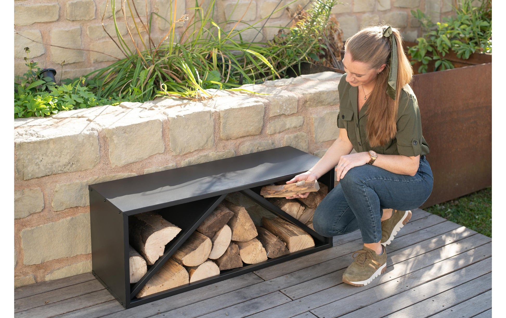 Westmann Adam L Kaminholzregal – Stahl – 1040 × 400 × 345 mm